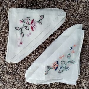 2 Vintage Handkerchiefs
